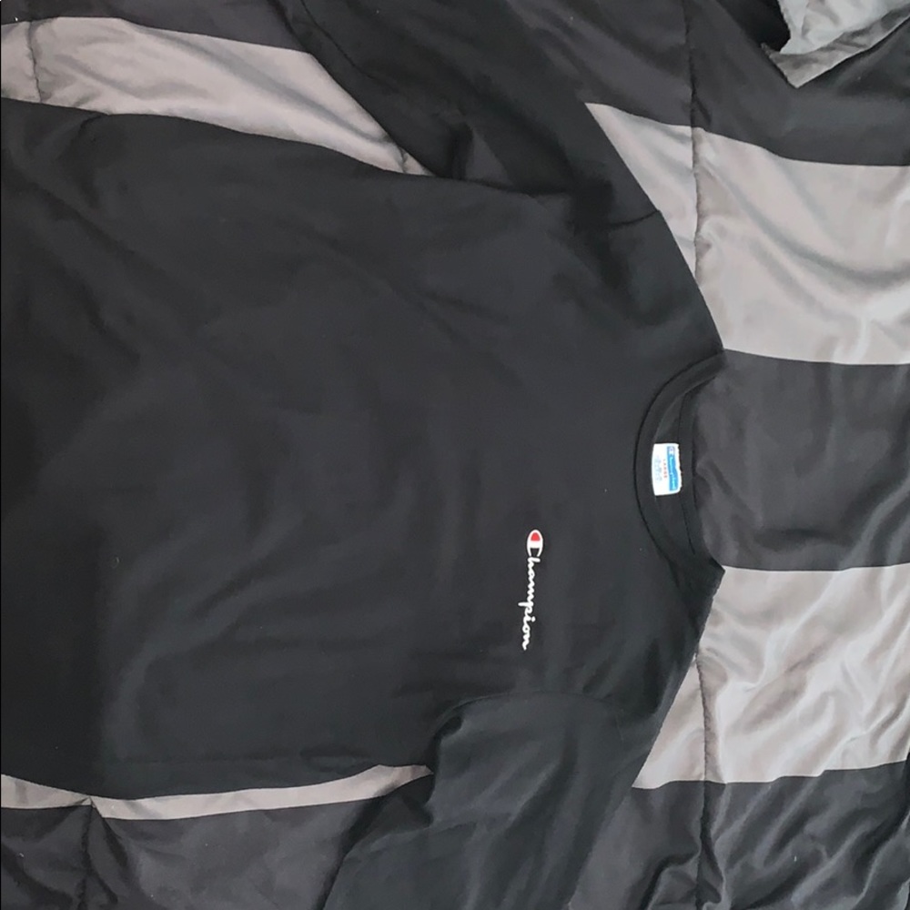 Black Long sleeve Champion Heritage Tee